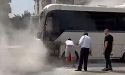 İşçi Taşıyan Servis Yanmaktan Son Anda Kurtuldu