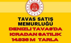 Denizli Tavas'da icradan satılık 14.836 m² tarla