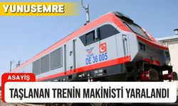 Manisa'da taşlanan trenin makinisti yaralandı