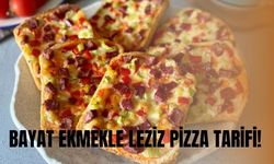 Bayatlayan ekmeklerinizi sakın çöpe atmayın! Bayat ekmekle leziz pizza tarifi