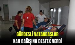 Gördes’te vatandaşlar kan bağışına destek verdi