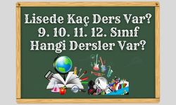 Lisede kaç ders var? 9. 10. 11. 12. sınıf hangi dersler var?