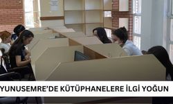 Yunusemre Belediyesi kütüphanelerine yoğun ilgi