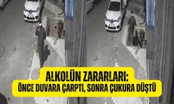 Alkollü adam önce duvara çarptı sonra sonra çukura düştü| İşte o komik görüntüler