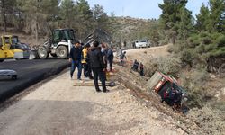 Amasya'da silindir operatörü son anda kurtarıldı