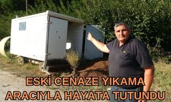 Eski cenaze yıkama aracı evi oldu