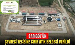 Sarıgöl'ün çevreci tesisine sıfır atık belgesi verildi