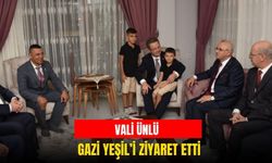 Vali Ünlü gazi Yeşil'i ziyaret etti