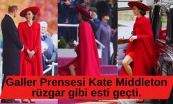 Galler Prensesi Kate Middleton rüzgar gibi esti geçti.