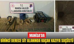 Manisa'da birinci derece sit alanında kaçak kazıya suçüstü