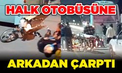 Manisa'da otobüsü çarpan motosikletteki 2 kişi yaralandı