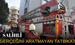 Salihli'de yangın tatbikatı | Görenler gerçek sandı