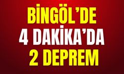 Bingöl'de 4 dakikada 2 deprem!
