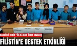 Sarıgöllü minik yüreklerden örnek davranış: Filistin'e destek etkinliği