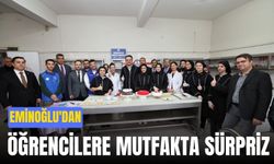 Eminoğlu'dan öğrencilere mutfakta sürpriz