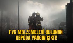 PVC Malzemleri bulunan Depoda yangın çıktı!!!