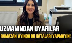 Diyetisyenden Ramazan Ayında Beslenme Uyarısı