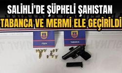 Salihli'de şüpheli şahıstan tabanca ve mermi ele geçirildi