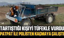 Tartıştığı kişiyi vurdu sonrada patpat ile kaçmaya çalıştı