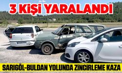 Sarıgöl-Buldan yolunda zincirleme kaza; 3 yaralı