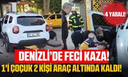 Denizli'de feci kaza: 4 yaralı!