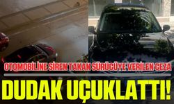 Aracına siren takıp gezen sürücüye 6 bin 439 TL ceza!