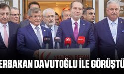 Fatih Erbakan Davutoğlu'nu ağırladı