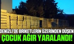 İlkokul öğrencisi briketlerin üzerinden düşerek ağır yaralandı!