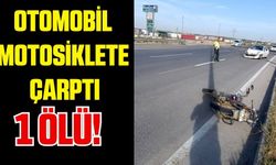 Otomobilin çarptığı motosiklet sürücüsü hayatını kaybetti!