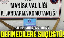 Salihli jandarması definecileri suçüstü yakaladı!