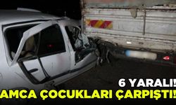 Amca çocuklarının araçları çarpıştı: 6 yaralı