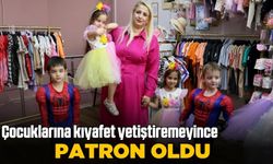 Dördüzlerine kıyafet yetiştiremeyince butik açtı