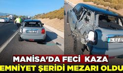 Manisa'da emniyet şeridindeki otomobile tır çarptı: 1 Ölü