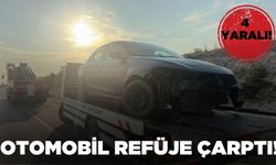 Otomobil refüje çarptı: 4 yaralı!