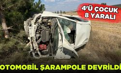 Otomobil şarampole devrildi: 8 yaralı