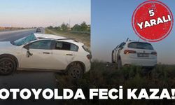 Otomobil yoldan çıktı! 5 kişi yaralandı!