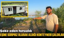 Eşine sürpriz yapmak için aldığı konteyner hırsızların hedefi oldu