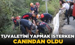 Tuvaletini yapmak isterken dereye düşen adam can verdi