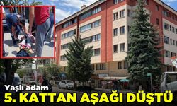 Yaşlı adam 5. kattan düşerken elektrik tellerine çarptı