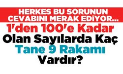 1'den 100'e Kadar Olan Sayılarda Kaç Tane 9 Rakamı Vardır?