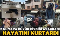 Seyyar satıcının hayatını ayakkabısı kurtardı