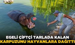 Egeli çiftçi 3 ton karpuzu Doğal Yaşam Parkı'ndaki hayvanlara bağışladı