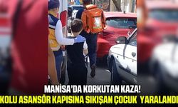 Manisa'da 10 yaşındaki çocuğun kolu asansöre sıkıştı!