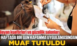 Bayan kuaförleri ve güzellik salonları kapatma kararından muaf tutuldu