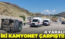 İki kamyonet çarpıştı: 4 yaralı