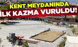 Akdeniz Açıklamıştı: Kent Meydanında ilk kazma vuruldu