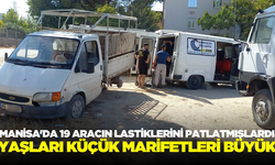 Manisa'da 19 aracın lastikleri patlatan 3 çocuk yakalandı