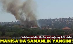 Manisa'da samanlıkta yangın!