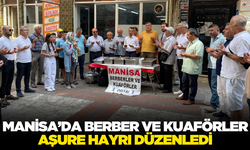 Manisalı berber ve kuaförlerden aşure hayrı