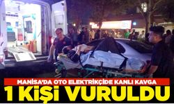 Manisa'da oto elektrikçide kanlı kavga ! 1 kişi tabancayla vuruldu